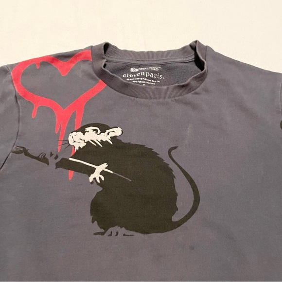 Brandalised Eleven Paris Banksy Grey Sweatshirt Small - Picture 2 of 16